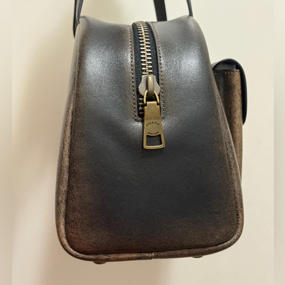 Coach Twin Turnlock Bag In Loved Leather - Picture 5 of 14